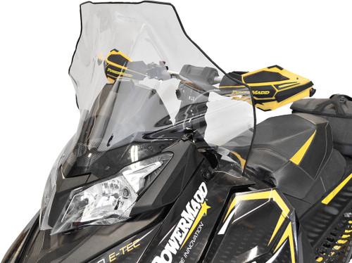 POWERMADD Cobra W/S Tall Clear and Black Windshield - 19 Inch for Snowmobiles Part #13540