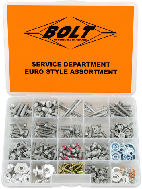 BOLT Euro Style Bolt Kit SVCEURO – 316-Piece Service Department Assortment for Automotive Maintenance