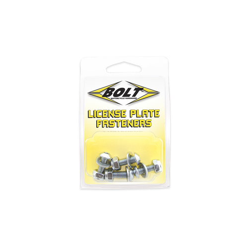 BOLT 2007-LPF Black Nylon License Plate Bolts and Locknuts, Pack of 50