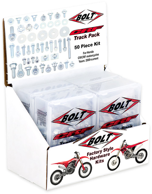 BOLT Honda CRF Track Pack 6-Pack Display – Factory Style Hardware for CRF Models