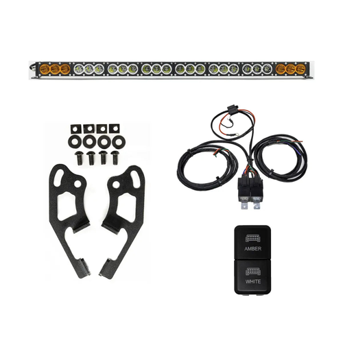 Cali Raised Sherpa Roof Rack Dual Funct. Light Bar & Mount Brckt Kit w/ Wire Harness & Tall Switch - CR4283 Photo - Primary