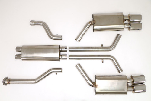 B&B Exhaust Chevy C4 Corvette LT1 Cat Back Exhaust System 2 1/2″ (Oval Tips) #FCOR-0350
