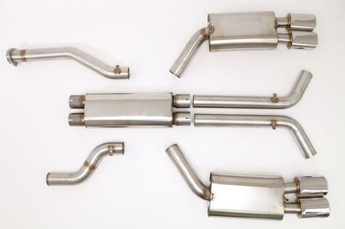 B&B Exhaust Chevy C4 Corvette LT1 Cat Back Exhaust System (Oval Tips) #FCOR-0050