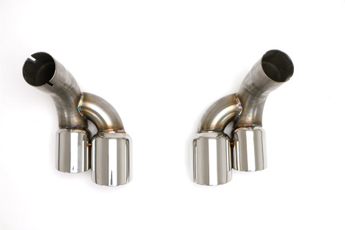 B&B Exhaust Porsche 996 Optional Quad Double Wall Tips Upgrade, Pair (Oval Tips) #FPOR-2010
