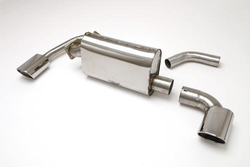 B&B Exhaust Porsche Carrera 2 Turbo Rear Exhaust System, Muffler with Wastegate Pipe (Oval Tips) #FPOR-0225