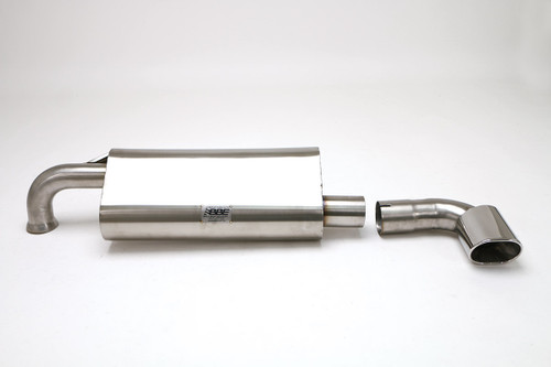 B&B Exhaust Porsche Carrera C2/4 Rear Exhaust System, Muffler Single Inlet and Outlet (Oval Tips) #FPOR-6105