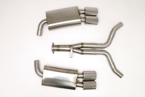 B&B Exhaust Chevy C4 Corvette L98 Cat Back Exhaust System 2 1/2″ Pipe, 2-Bolt Flange (Oval Tips) #FCOR-0071