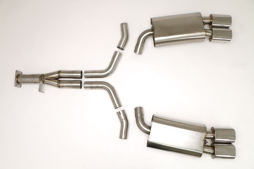 B&B Exhaust Chevy C4 Corvette L98 Cat Back Exhaust System 2 1/2″ Pipe, 4-Bolt Flange (Oval Tips) #FCOR-0070