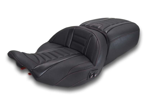 Mustang 23-26 Harley CVO Road Glide, Street Glide, Heated ST Deluxe 1pc 2Up Blk w/Beauty Thread - 89415AB User 1