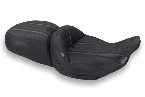Mustang 23-26 Harley CVO Road Glide, Street Glide, Deluxe Diamond ST 1pc 2Up Blk w/ M Org Thread - 89482MO User 1