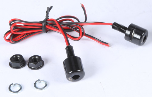 K&S Lighted License Plate Bolt Black - Part Number 25-9160B