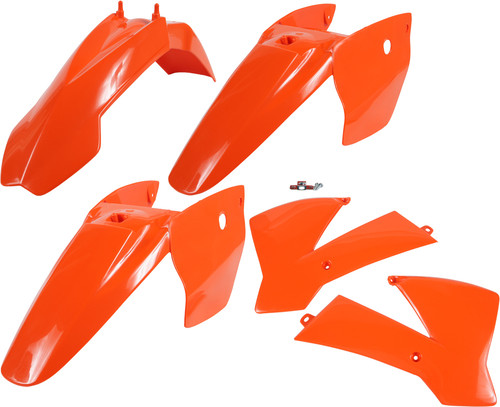 ACERBIS Plastic Kit Orange - Part 2041180206 for Motorcycle Fender and Side Panel Replacement