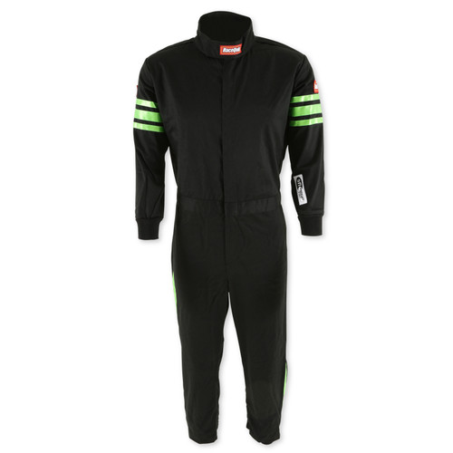 RaceQuip Green Trim SFI-1 JR. Suit - Kids Large - 1950795RQP Photo - Primary