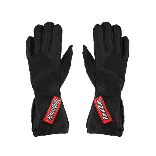 RaceQuip 356 Series 2 Layer Nomex Outseam Race Gloves SFI 3.3 / 5 All Black Large - 356905RQP Photo - Primary