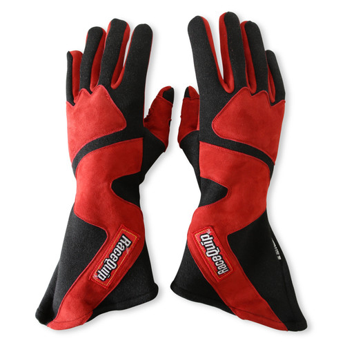 RaceQuip SFI-5 Red/Black Medium Long Angle Cut Glove - 358103RQP Photo - Primary
