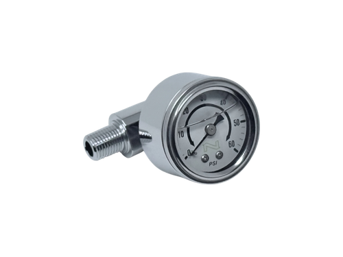 NAMZ HD Twin Cam/M8 NOS Chrome Oil Pressure Gauge Kt Blk Face/Liquid Filled/Billet Alum Cup/Chrome - NOPGK-CB User 1