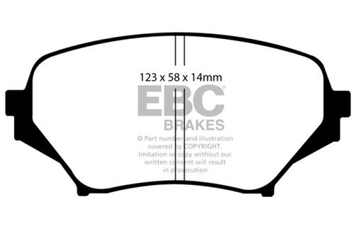 EBC 06-15 Mazda Miata MX5 2.0 Greenstuff Front Brake Pads - DP21774