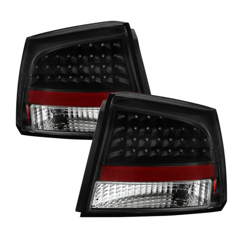 xTune Dodge Charger 06-08 LED Tail Lights Black ALT-JH-DCH05-LED-BK - 5070807