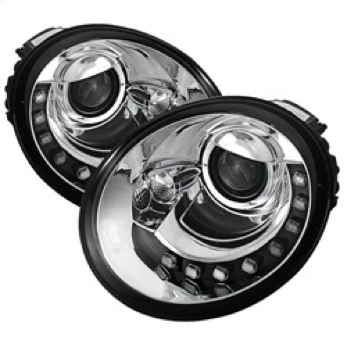 Spyder Volkswagen Beetle 1998-2005 Projector Headlights DRL Chrome PRO-YD-VB98-DRL-C - 5080554
