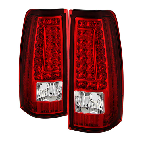 xTune Chevy Silverado 1500-2500-3500 03-06 C-Shape LED Tail Lights Red Clear ALT-ON-CS03-G2-LED-RC - 5081285
