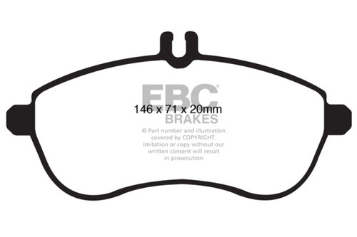 EBC 12-14 Mercedes-Benz C250 (W204) 1.8 Turbo Greenstuff Front Brake Pads - DP21989