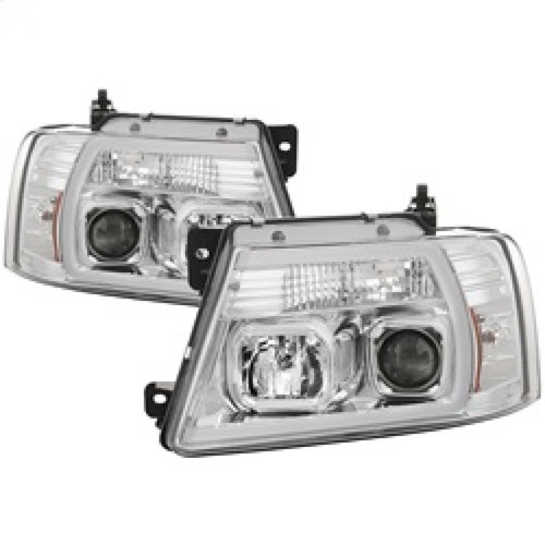 Spyder 04-08 Ford F-150 Light Bar Projector Headlights - Chrome (PRO-YD-FF15004V2-LB-C) - 5084637