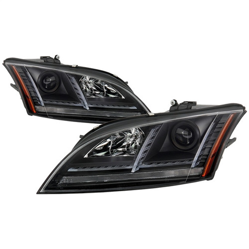 Spyder 08-15 Audi TT (HID Model Only) Projector Headlights - Sequential Signal - Black - 5086891