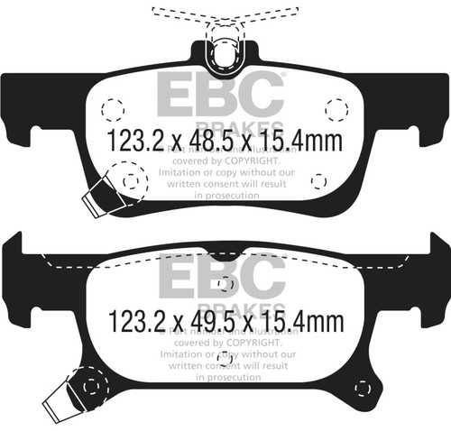 EBC 2016+ Buick Envision 2.0L Turbo Greenstuff Rear Brake Pads - DP23079