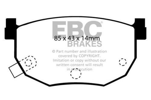 EBC 99-01 Hyundai Elantra 2.0 Greenstuff Rear Brake Pads - DP2528