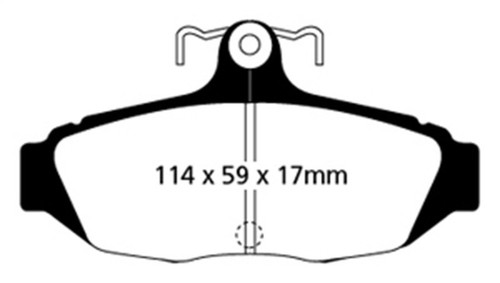 EBC 87-93 Ford Mustang 5.0 Redstuff Rear Brake Pads - DP31172C