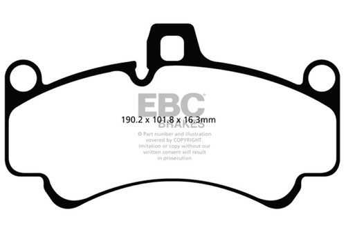 EBC 01-03 Porsche 911 (996) (Cast Iron Rotor only) 3.6 Twin Turbo GT2 Redstuff Front Brake Pads - DP31516C