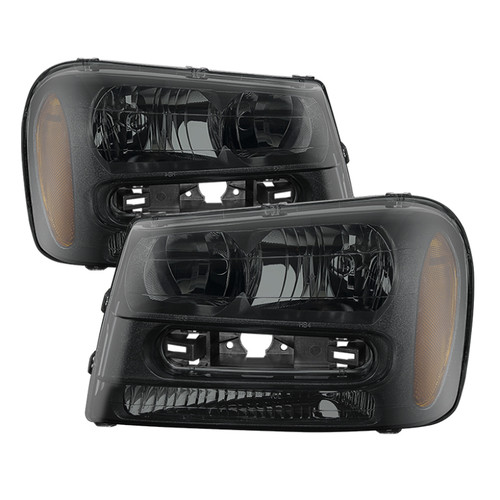 xTune Chevy Trailblazer 02-09 OEM Style Headlights Black Smoke HD-JH-CTB02-AM-BSM - 9028595