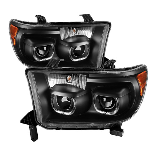 xTune Toyota Tundra 07-13 Projector Headlights Eliminates AFS LED Halo Black PRO-JH-TTUN07-CFB-BK - 9032301