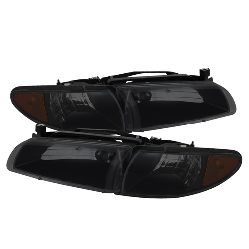 xTune Pontiac Grand Prix 97-03 Crystal Headlights w/ Amber Corner Lights HD-JH-PGPRIX-SET-AM-BSM - 9034329