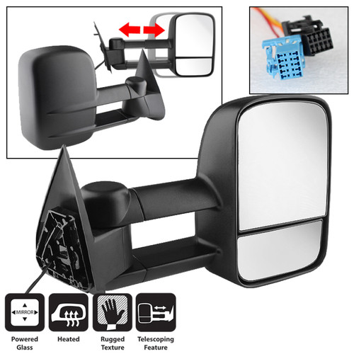 xTune Chevy Silverado 03-06 Manual Extendable Power Heated Adjust Mirror Right MIR-CSIL03-PW-R - 9924941