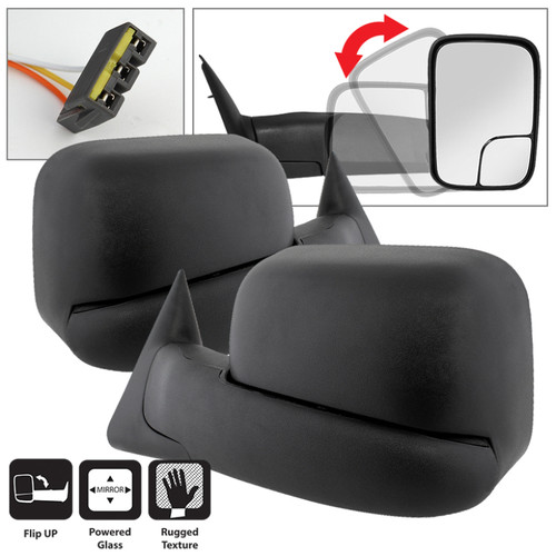 xTune Dodge Ram 94-97 L&R Manual Extendable Power Adjust Mirror MIR-DRAM94-PW-SET - 9935633