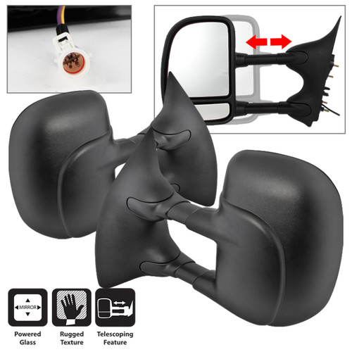 xTune Ford Superduty 02-07 L&R Manual Extendable Power Adjust Mirror MIR-FDSD99S-PW-SET - 9935664