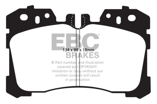 EBC 07+ Lexus LS460 4.6 Redstuff Front Brake Pads - DP31811C