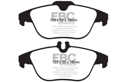 EBC 12-14 Mercedes-Benz C250 (W204) 1.8 Turbo Redstuff Rear Brake Pads - DP31990C