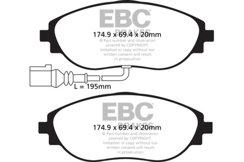 EBC 14-20 Audi S3 2.0 Turbo Redstuff Front Brake Pads - DP32127C
