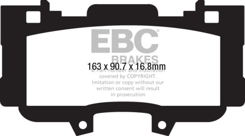 EBC 15+ Ford Mustang 2.3 Turbo Performance Pkg Redstuff Front Brake Pads - DP33042C