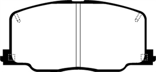 EBC 90-91 Lexus ES250 2.5 Redstuff Front Brake Pads - DP3725C
