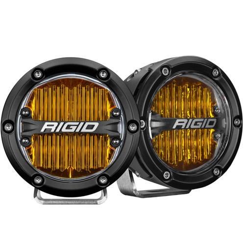 Rigid Industries 360-Series 4in LED SAE J583 Fog Light - Selective Yellow (Pair) - 36121 Photo - Primary