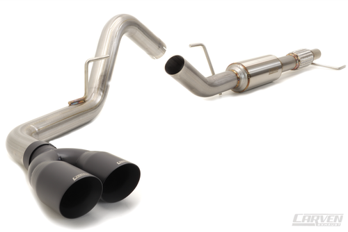 2015-2020 Ford F-150 EcoBoost Carven Exhaust Cat-Back Kit – 4” Dual Exit Tip - Cerakote Black