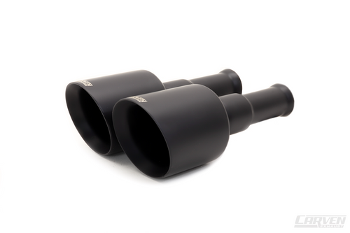 2019-2025 RAM 1500 Carven Exhaust Direct Fit 5.0" Exhaust Tip Replacement Set - Ceramic Coated Black