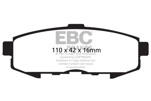 EBC 04-06 Mazda MPV 3.0 Ultimax2 Rear Brake Pads - UD1073