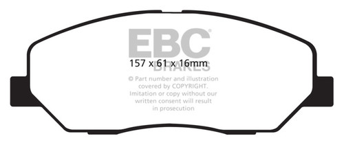 EBC 08-10 Hyundai Genesis 3.8 Ultimax2 Front Brake Pads - UD1384
