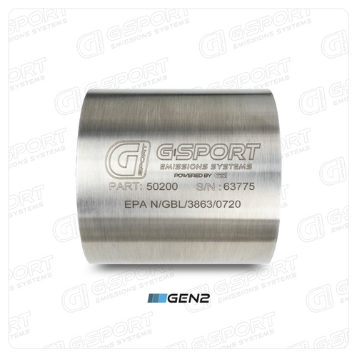 GESI G-Sport 6PK 300 CPSI EPA Compliant 3in Inlet/Outlet GEN1 Ultra High Output Cat Conv Assembly - 650032