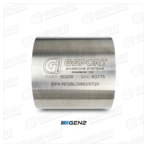 GESI G-Sport 6PK 300 CPSI EPA Compliant GEN1 Ultra High Output Cat Conv Ambly 4.5in Dia Body x 4 OAL - 685002