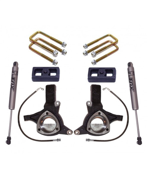 MaxTrac 07-16 GM C1500 2WD w/Cast Steel Susp. 4.5in/2in MaxPro Elite Spindle Lift Kit w/FOX Shocks - K881343F Photo - Primary